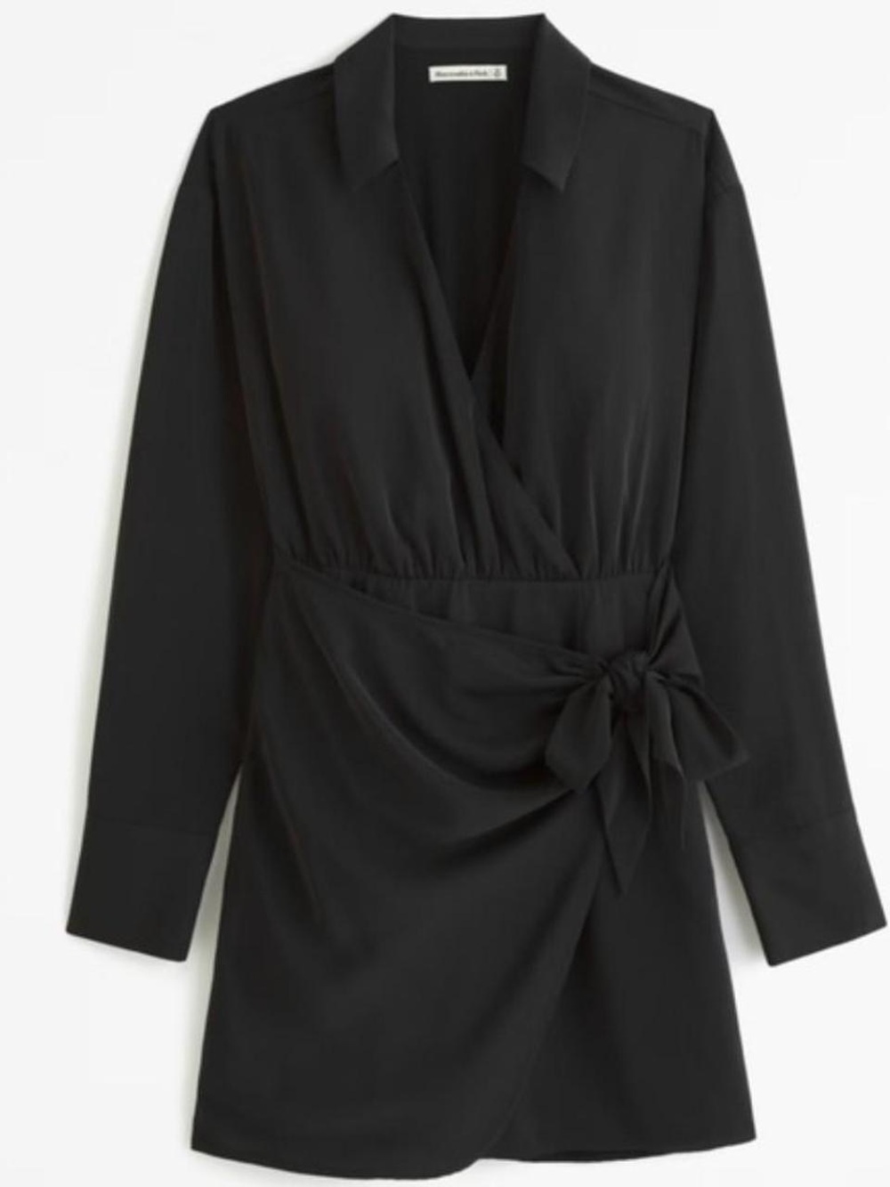 Abercrombie Black Wrap Dress with Tie Waist